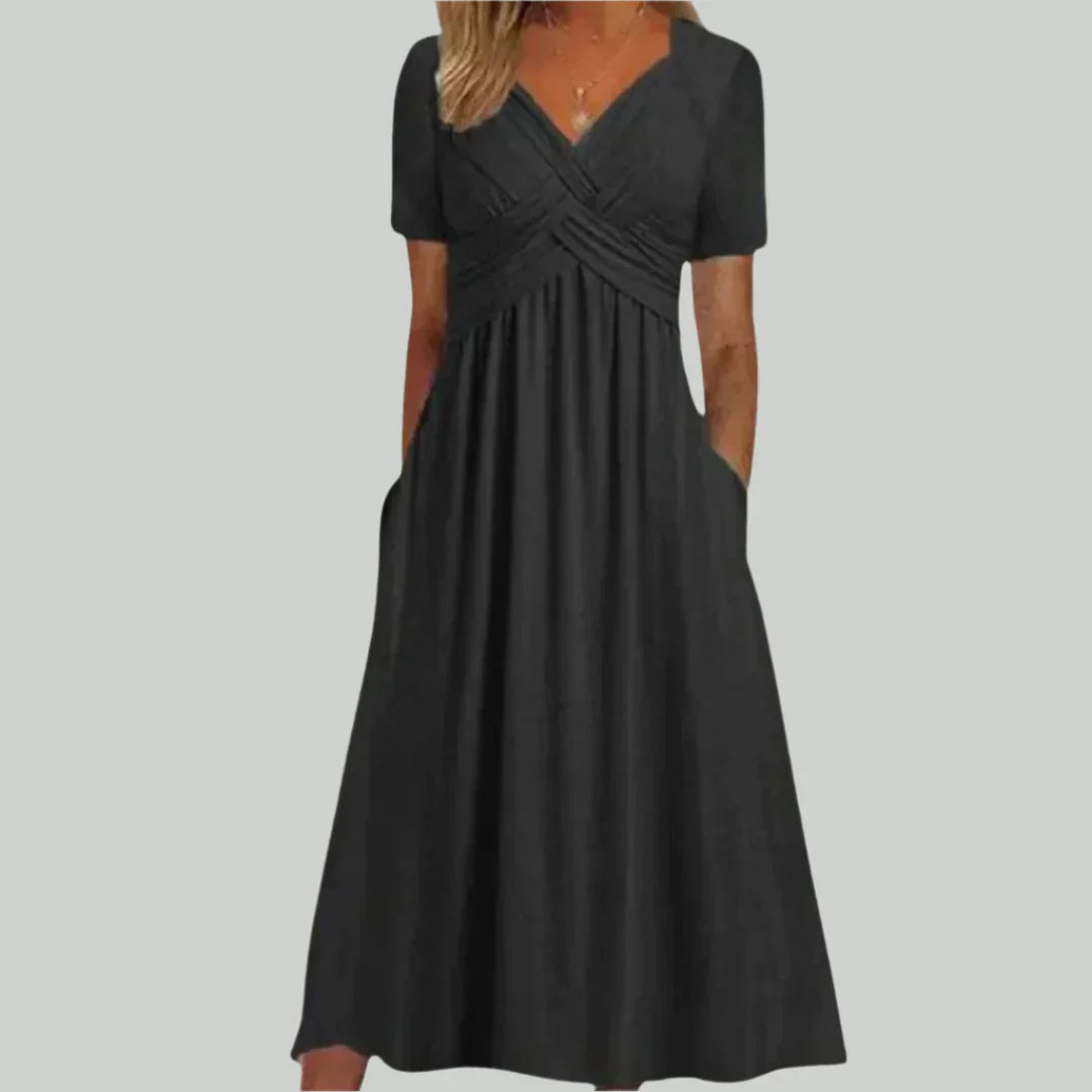 Viola™ - Midikleid mit überkreuztem Ausschnitt