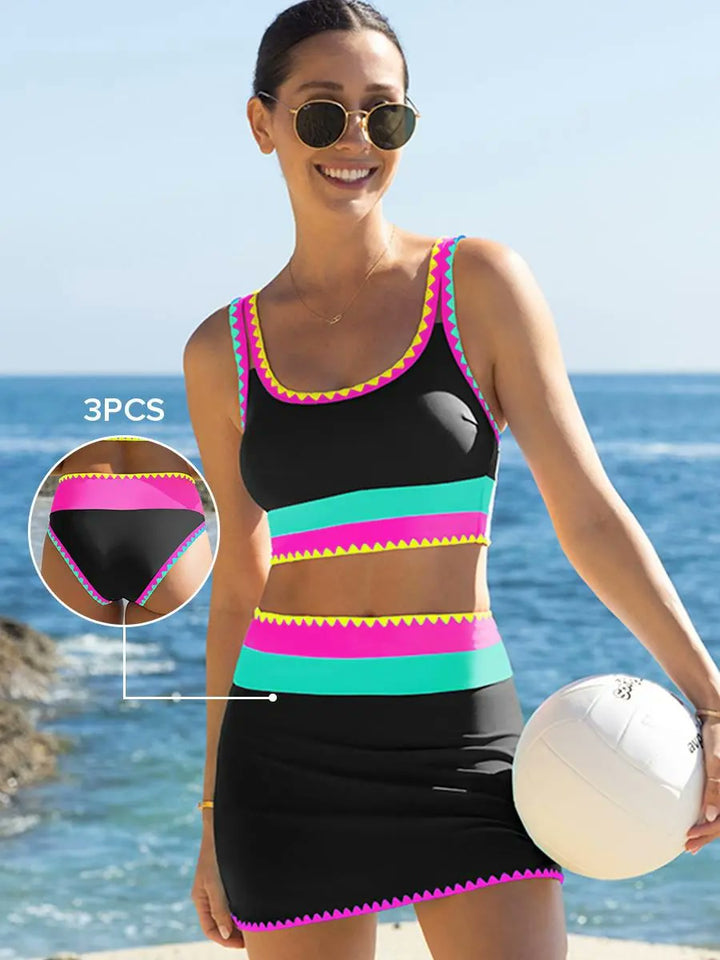 Florentina™ - Sportliches 3-Teiler Bikini-Set