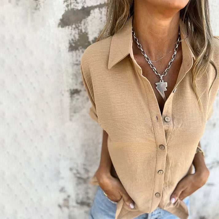 EDELTRAUD - LOCKERE BLUSE MIT KNÖPFEN